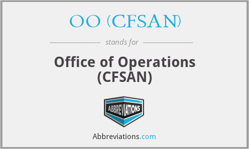 What does OO (CFSAN) stand for?